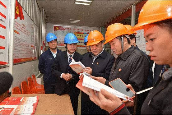 市委巡回指导六组、工投集团调研组深入尊龙凯时调研指导主题教育事情